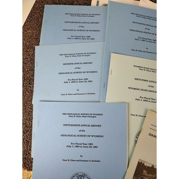 LOT OF GEOLOGY MINING WYOMING STATE WIDE SURVEY AND GEOLOGICAL REPORTS VINTAGE - Picture 2 of 8